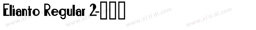 Elianto Regular 2字体转换